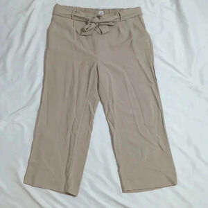 LOFT Petites Belted Gaucho Pants, Color Tan Size LP